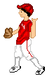 A boy playing baseball.